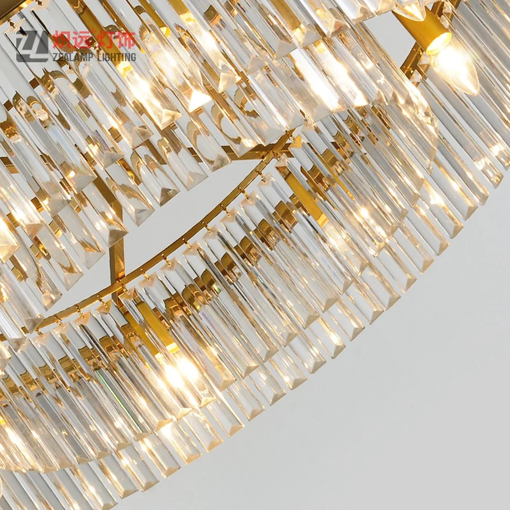 Modern Hotel Lighting Suspension Pendant Lamp Ballroom Crystal Chandelier