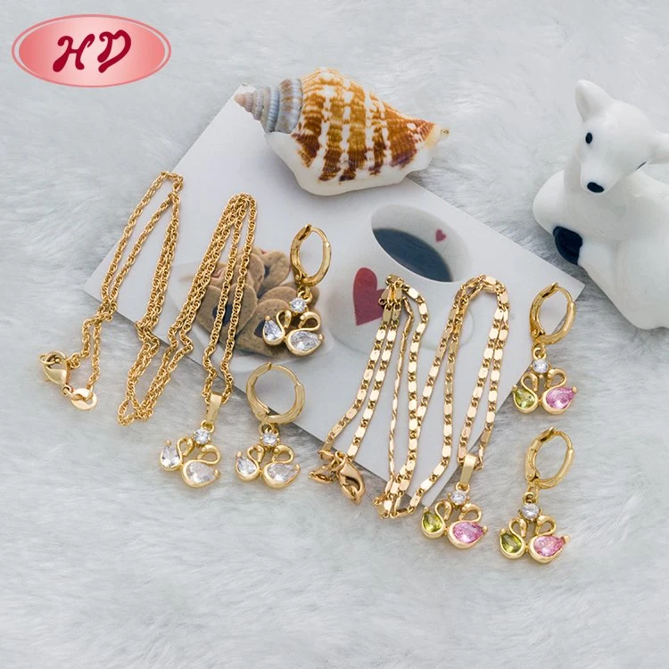 Wholesale/Supplier Wedding Gift 18K Gold Plating Costume Jewelry Set