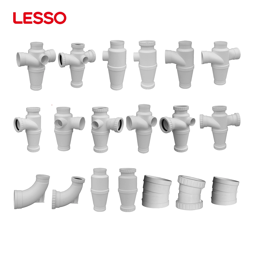 OEM Supported Square-Water-out-Elbow (side) PVC Material Equal Shape Square Head Fiitings for Pipe Connection