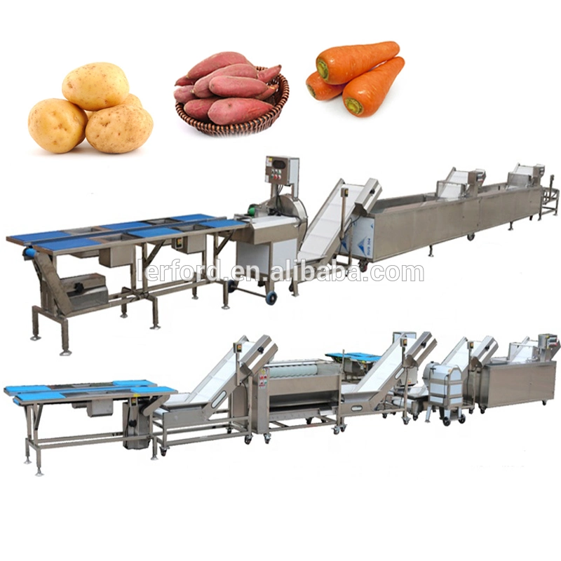 Industrial Vegetable Peeling Machine Watermelon Peeler Baby Carrot Cutting Washing Peeling Drying Production Line