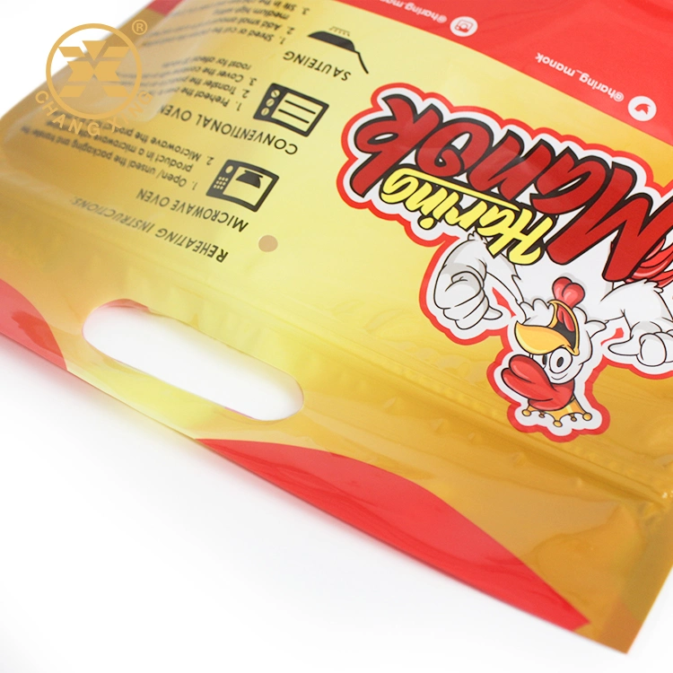 Microwavable Plastic Whole Roast Hot Chicken Packaging Zipper Bags Resealable Fast Food Bags