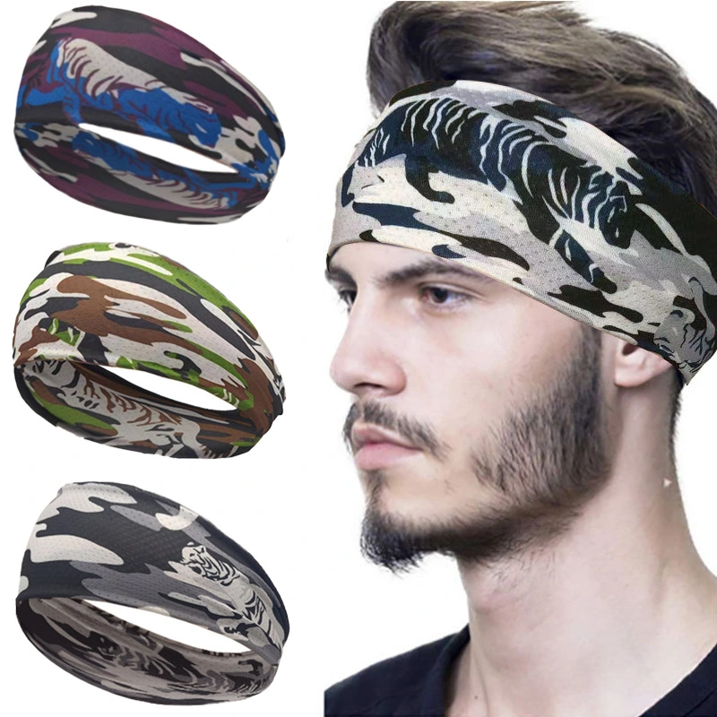 Running Fitness Sweat Absorbent Ice Silk Sports Hairband para hombre