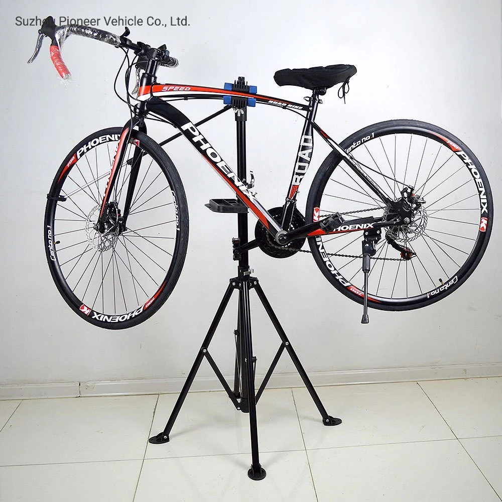 Acessórios para bicicletas conjunto de ferramentas de suporte de reparação de bicicletas rebatível em liga de alumínio