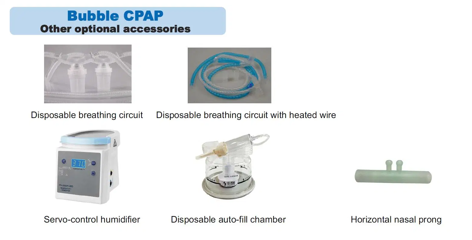 Máquina de ventilação respiratória para bebés, CPAP de bolha respiratória para lactentes (AD-I sem compressor)