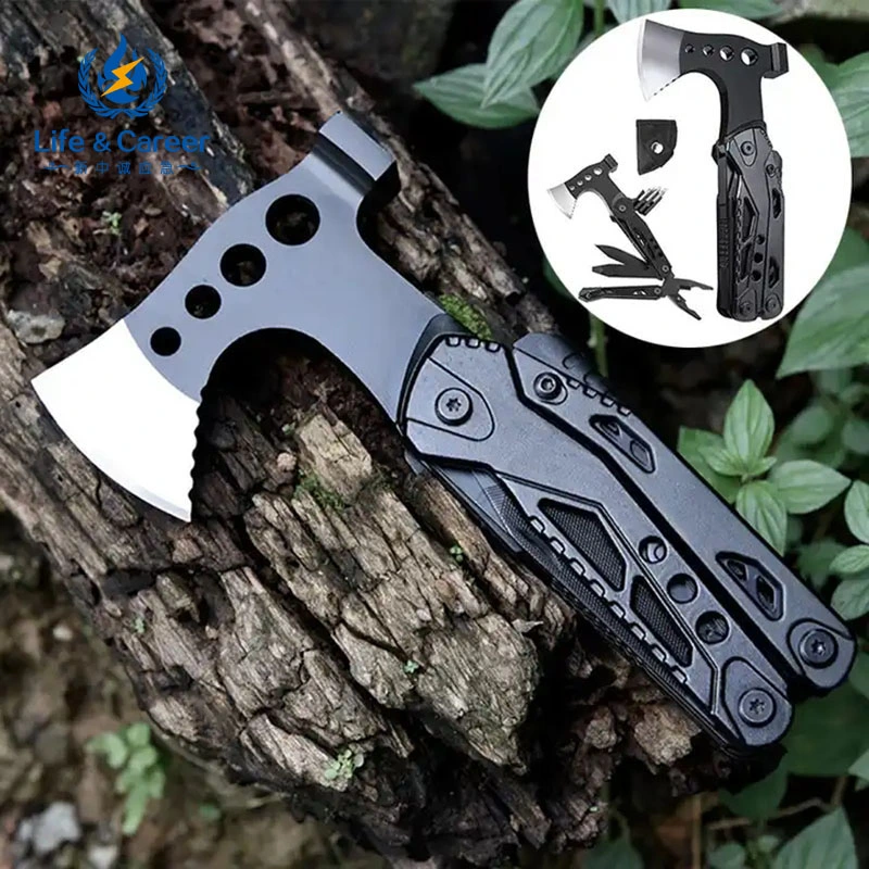 Multifunctional 16-in-1 Car Axe Hammer Emergency Tool Outdoor Camping Multi-Purpose Tool Hardware Tool