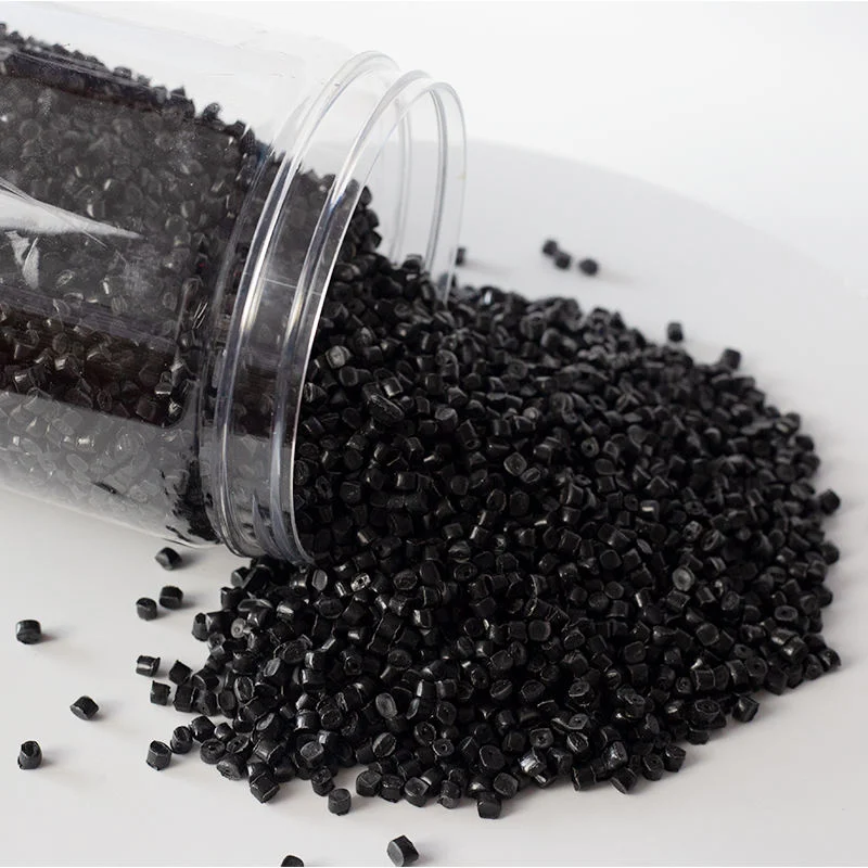 Virgin Black Raw Material HDPE Granules Withhigh Density Polyethylene HDPE Granules PE100 PE80 for Pipe