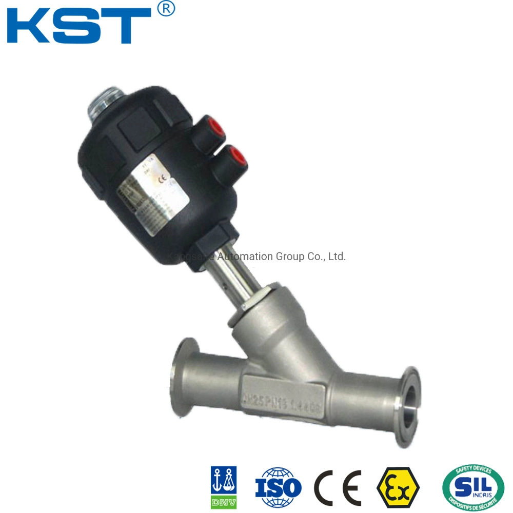 Single Acting, Double Acting Ss Kst Piston Angle Seat Valve