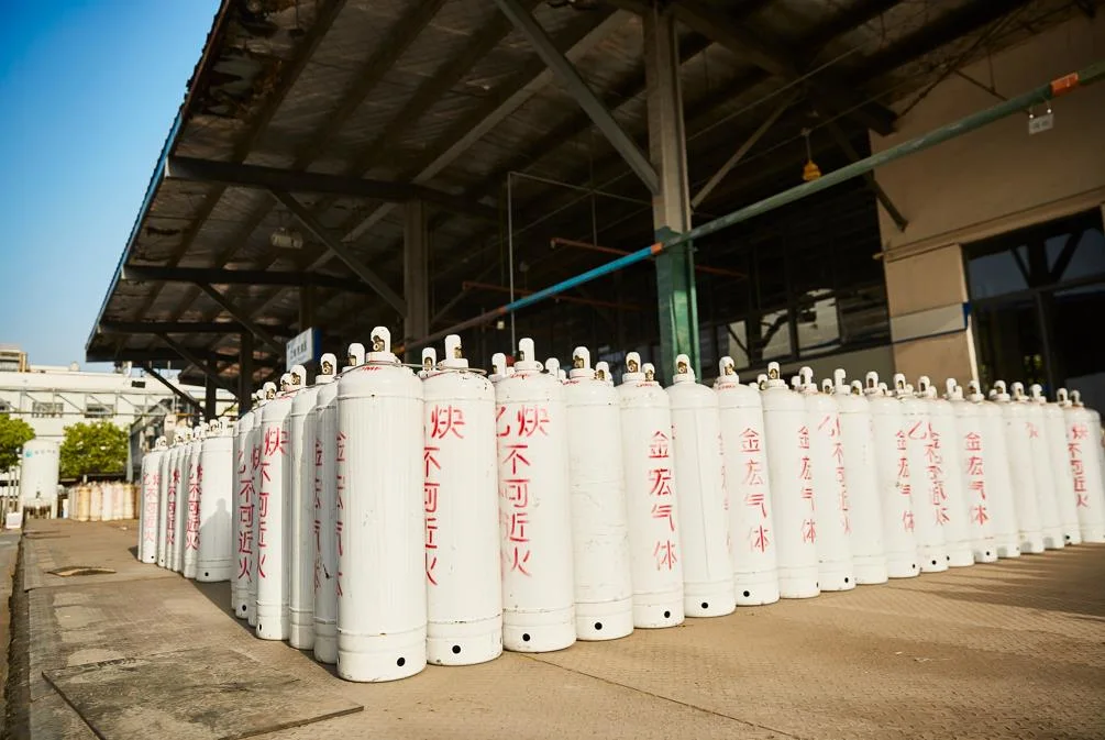 Soudure acier bouteille de gaz d'acétylène recharge 40L C2H2 bouteille d'acétylène Pour l'exportation