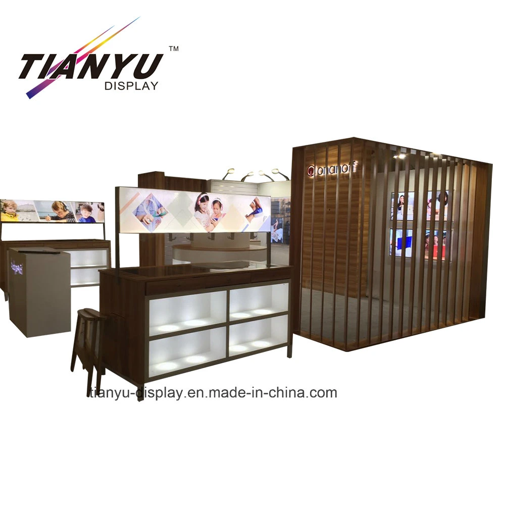 Trade Show Wooden Modular Exhibition Booth Design in Hongokong