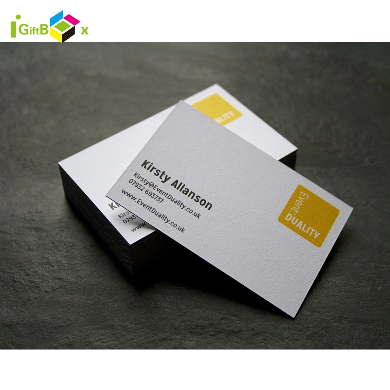 Texture Paper UV Satin Varnishing Paper Custom Business Cards Printing with Own Logo