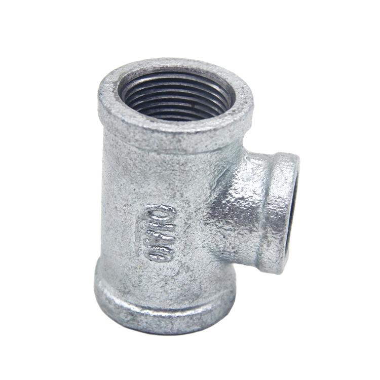 Galvanized Malleable Iron Gi Tee Pipe Fitting for Plumbing Pipeline