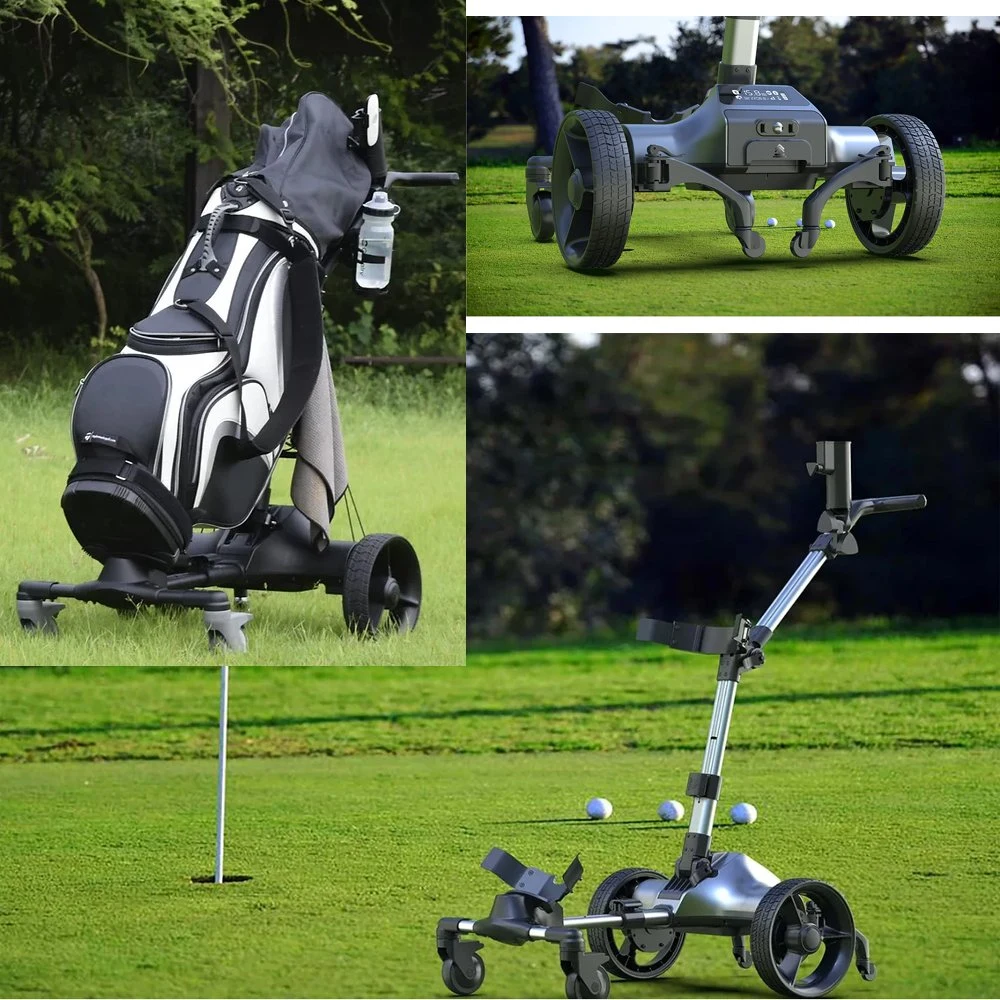 Foldable APP Remote Control Big Battery Capacity Auto Following Golf Trolley