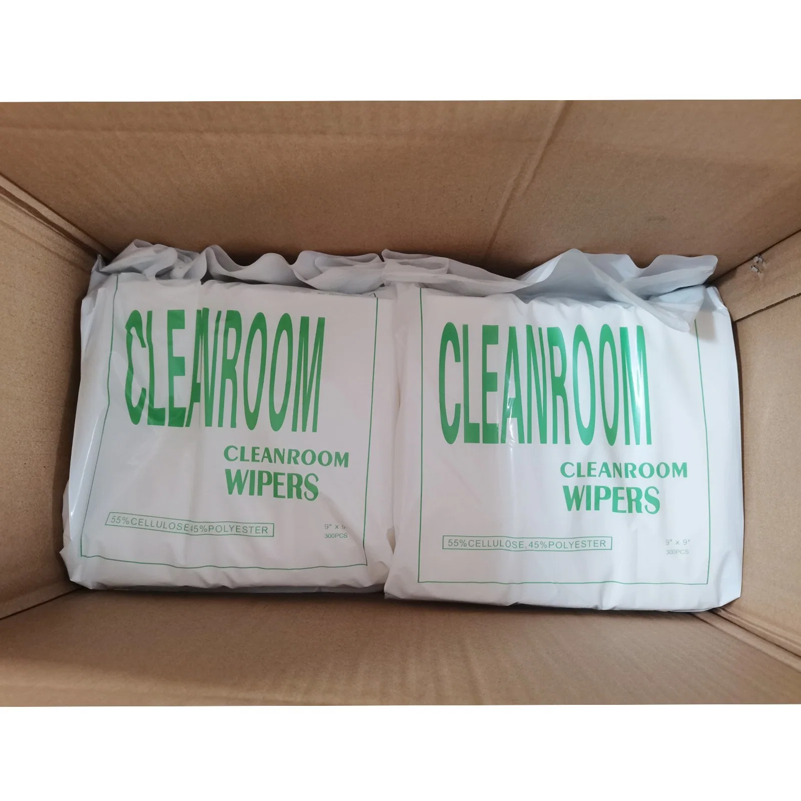 55% Woodpulp and 45% Polyester 60G/M2 Disposable Lint Free Clean Room Wipes