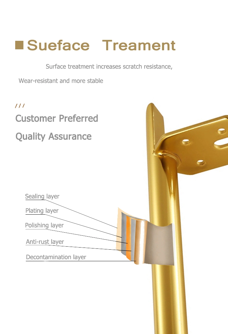 Manufacturer Wholesale/Supplier Custom Hardware Legs New Design Modern Gold Sofa Metal Leg for Furniture