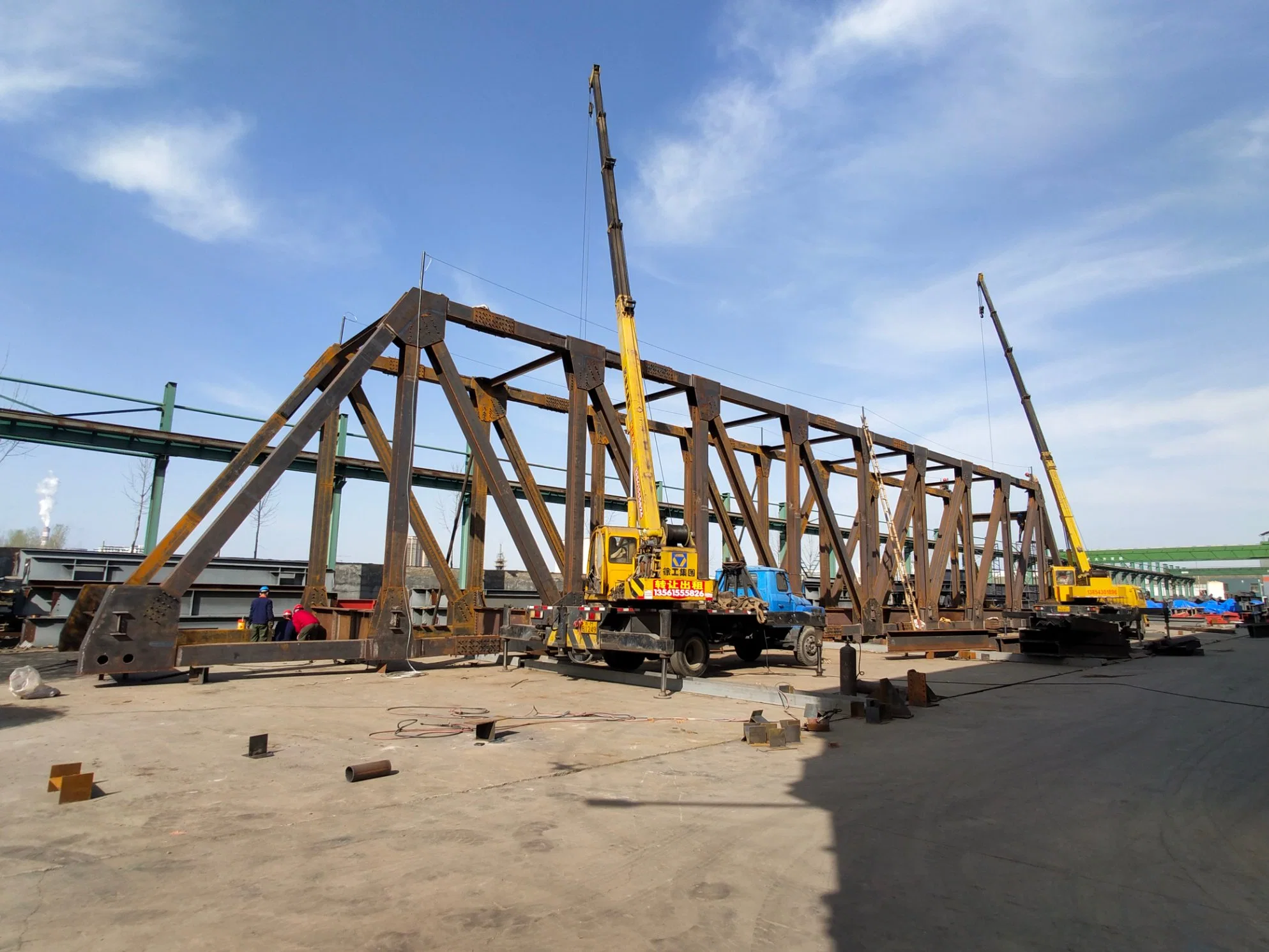 Steel Structure Prefab Truss Road Bridge/Railway Bridge