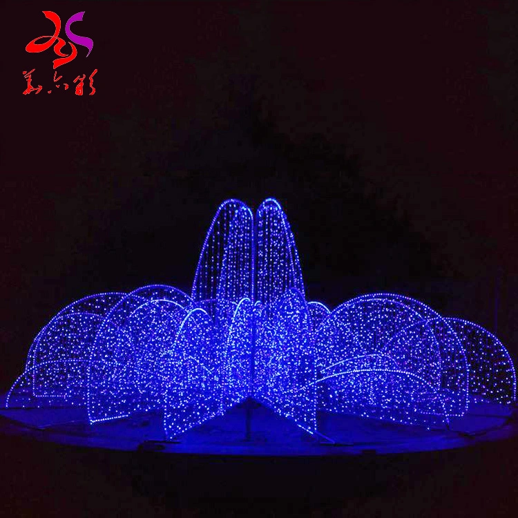 Christmas Decor 3D Effect Dynamic Customized Size LED Fountain Light