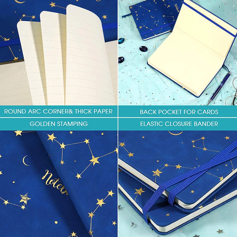 Hot Sell PU Leather Notebook Printing with Elastic Band