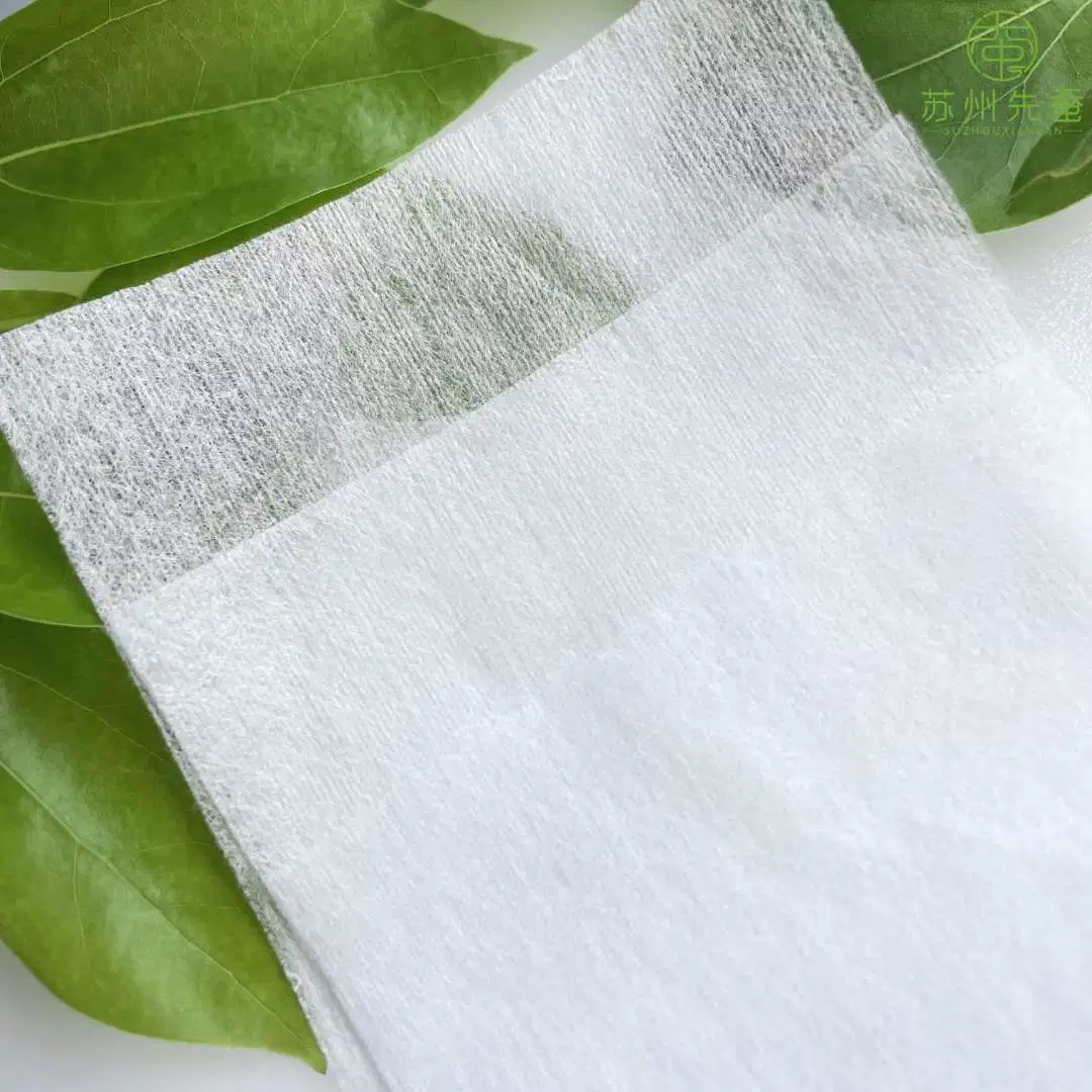 Woodpulp+PP/Viscose+Polyester Spunlace Nonwoven Fabric Used for Wet Wipes/Dry Wipes/Cleaning Products