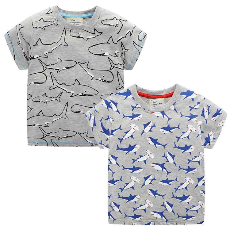 Factory Direct Price Fish Print Kids Shirt T-Shirts and Men&prime; S Clothing Children&prime; S Wear