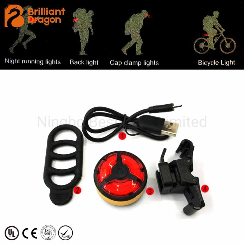 Red Warning Flashing Road Mountain Front Rear Bicycle Lamp Rechargeable 12PCS SMD100 Lumen Waterproof Bicycle Taillight 6 Working Mode LED Bike Light