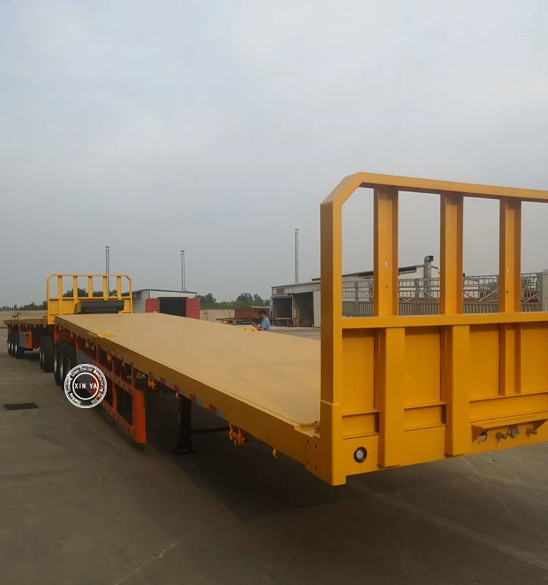 Xinya Neuer 40ft Flat Bed Container Transport LKW Anhänger 40 Füße 3 Achse Flachbett Semi Trailer zum Verkauf