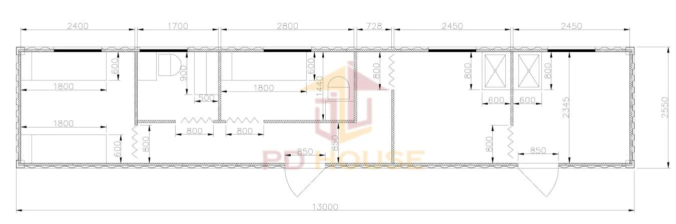 Construções prefabricadas Portable Container moderno Retrofit pequeno ambulatório