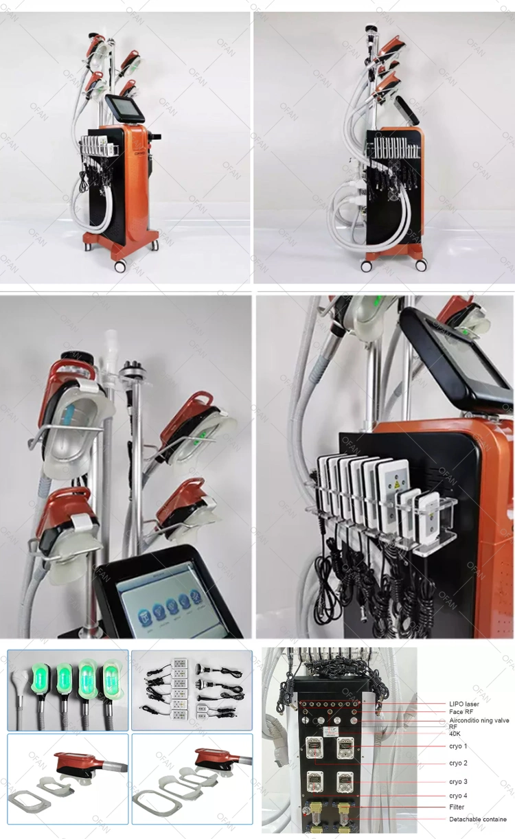 Ofan cavitación de refrigeración de alta calidad lloran la pérdida de peso de la máquina de adelgazamiento de la Grasa de congelación criogénica de equipos de congelación Cryolipolyse