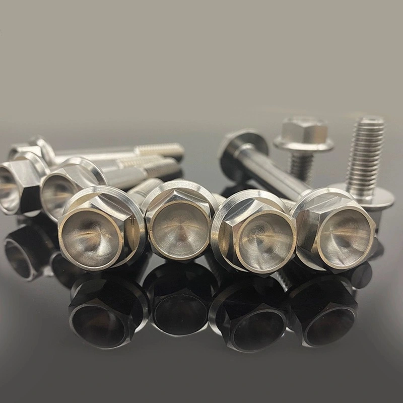 Support Customized Titanium Bolts Titanium Alloy Flange Bolts Titanium Hexagonal Flange Bolt