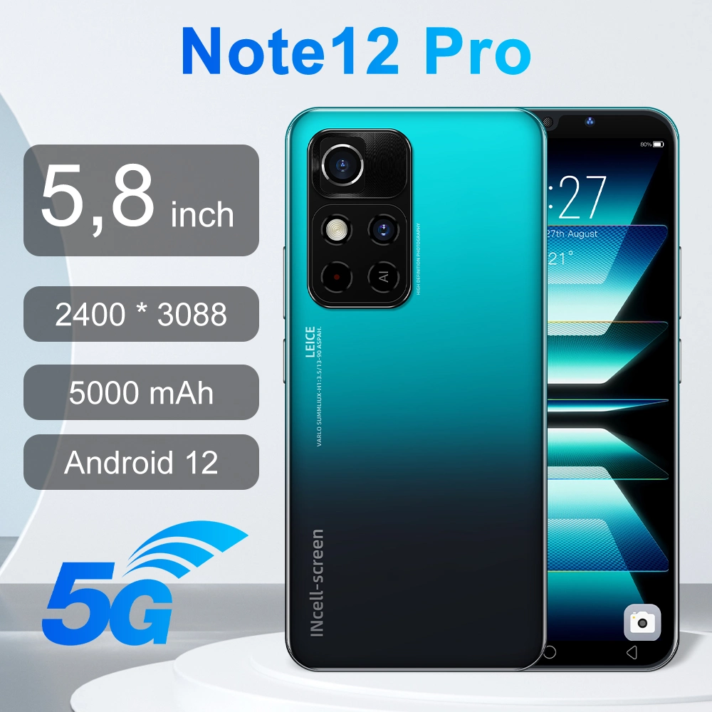 Hot Sale Brand New Phone Model Note12 PRO 16GB 1 T, 8GB 512GB, 4GB 64GB, 6GB 128GB, 8GB 256GB Android Smart Phone, Viqee Mobile Phones OEM/ODM