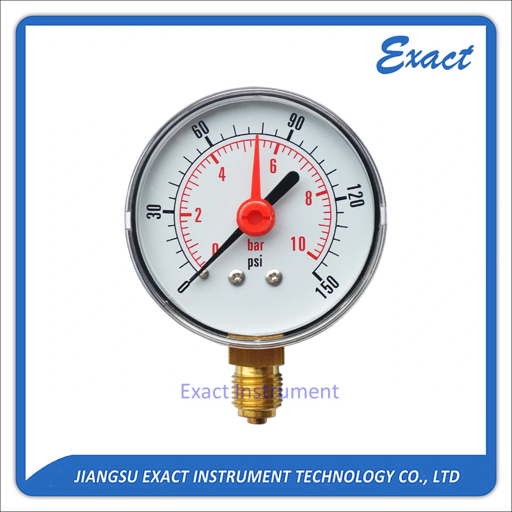 Gas Manometer Dry Pressure Gauge with Red-Pointer