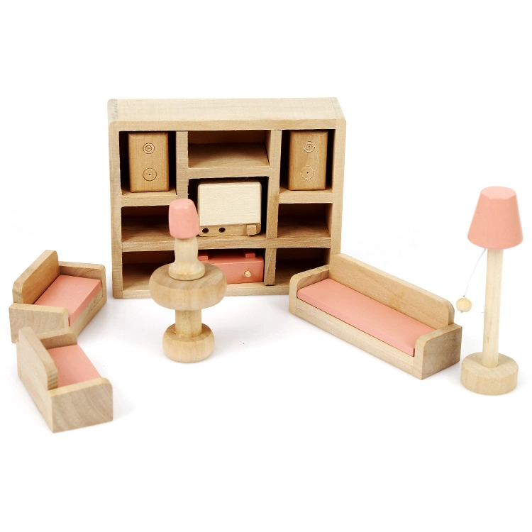 Luxury Bedroom Toy Doll House Child Mini Kid Wood Furniture Toy