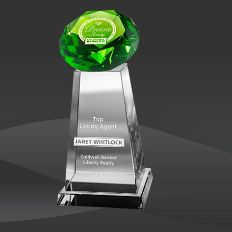 Diamante verde chapitel Crystal Award (JC-1010G)