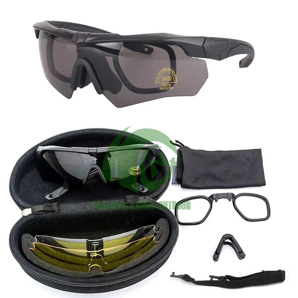 Protection UV demi-cadre en TPU anti-impact KANGO sécurité de tir tactique Lunettes