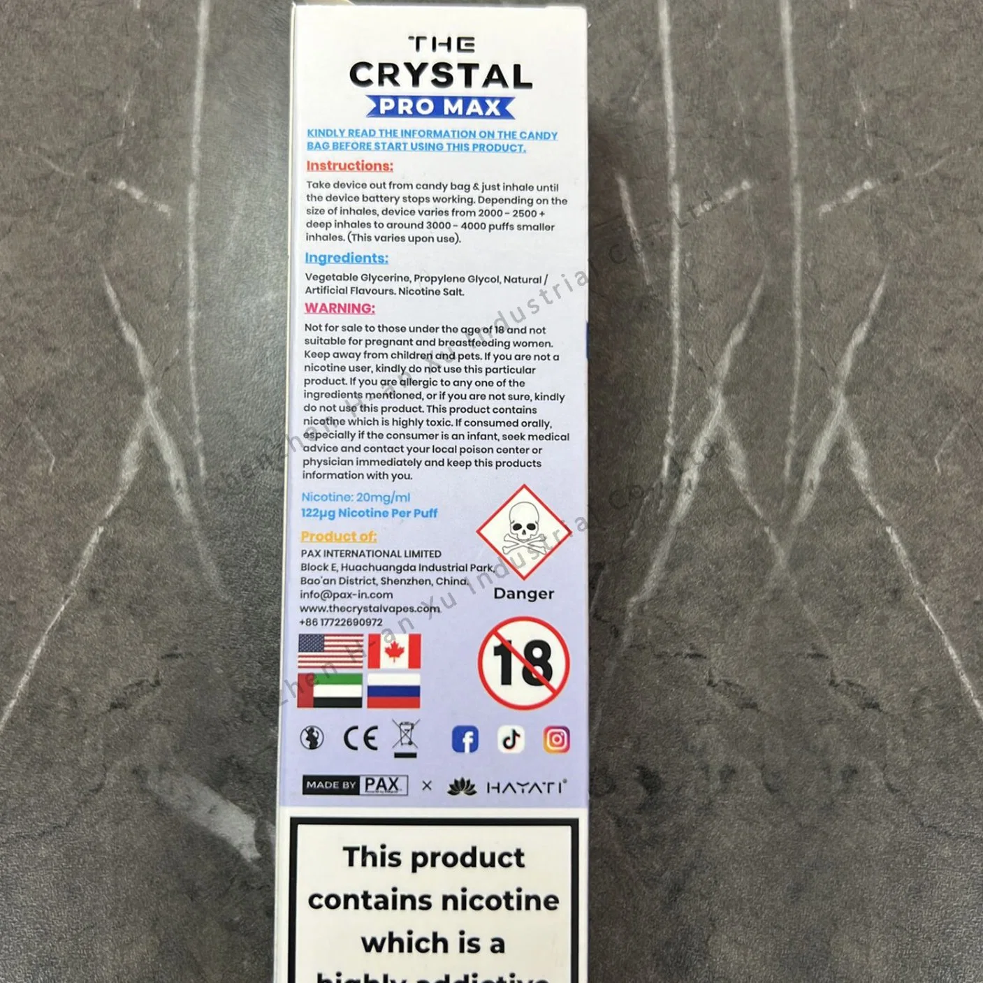 Wholesale/Supplier I Vape Crystal Hot Selling in UK Harleybar The Crystal PRO Max 4000puffs Disposable/Chargeable Vape Bar and New Lost Elf Hayati Crystal 4000 Waka