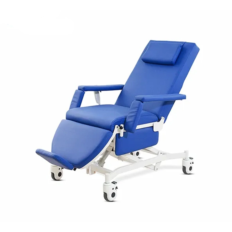Fabricant Hemodialysis chaise Hôpital chimiothérapie Mobile Electric Adjustable Hospital Chaise de donneur de sang pour les centres de dialyse médicale