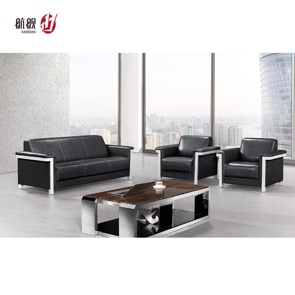 Modern Executive Office Furniture Classic Leather Sofa Furniture Set Director Office