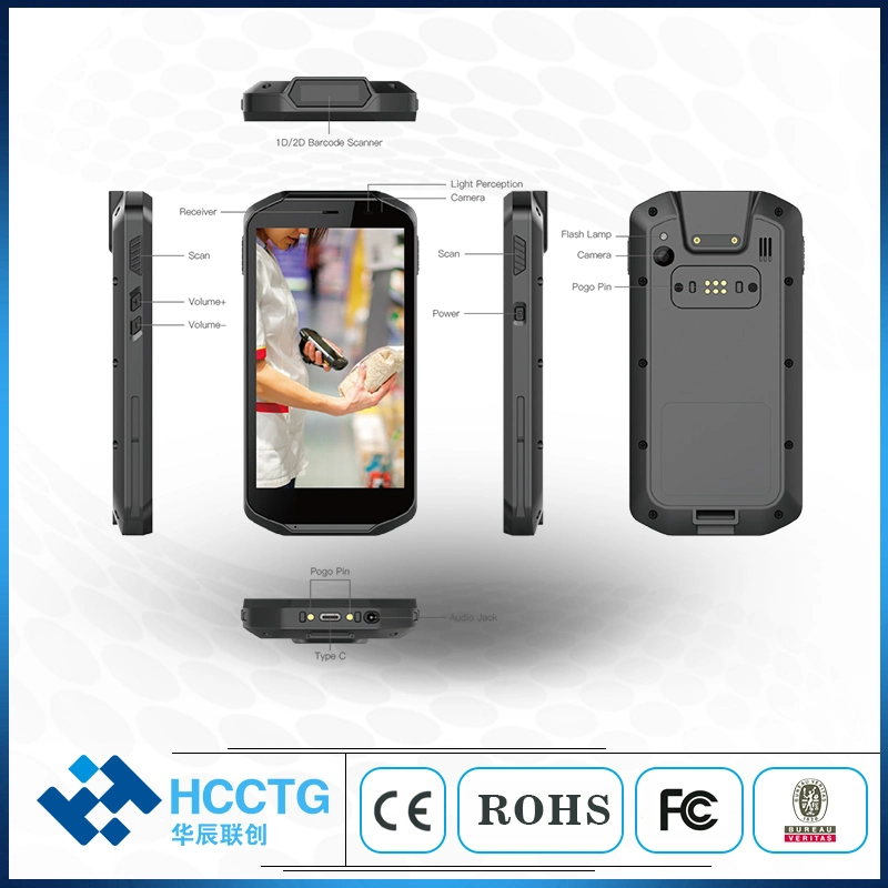 IP65 Handheld Android 9 suporte Smart PDA Zebra 4710 código de barras 1d/2D Scanner (HQ51)