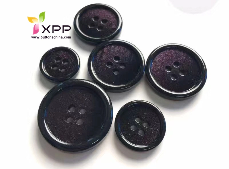 Dark Color 4 Hole Polyester Button for Coat