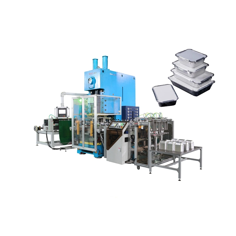 2022 Hot Selling High-End Automatic Aluminum Foil Food Packaging Container Making Machine