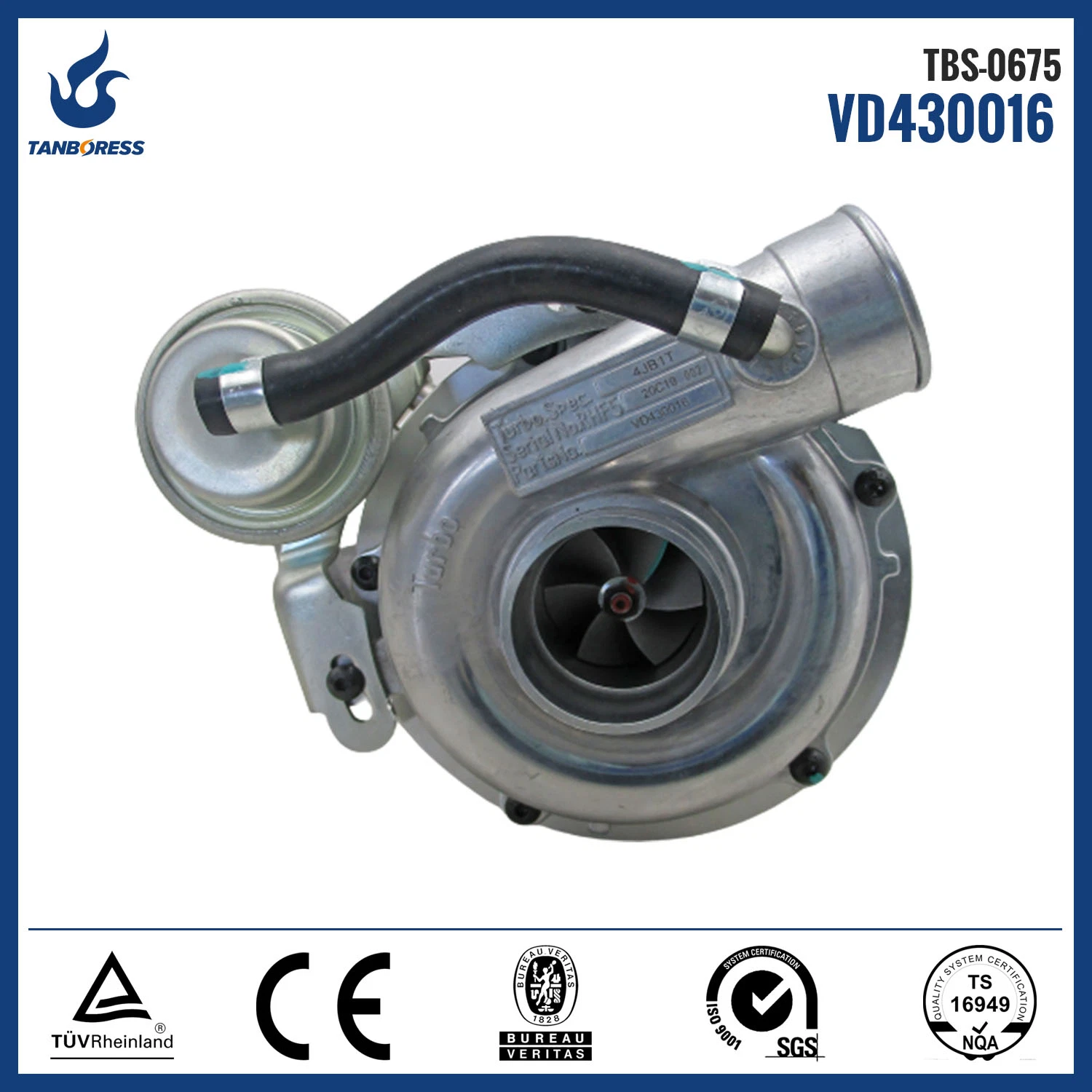 Turbocharger for Opel Vectra 4JB1T 2.8 L RHF5  VA430016  8971195670  VIBF Turbo and engine parts