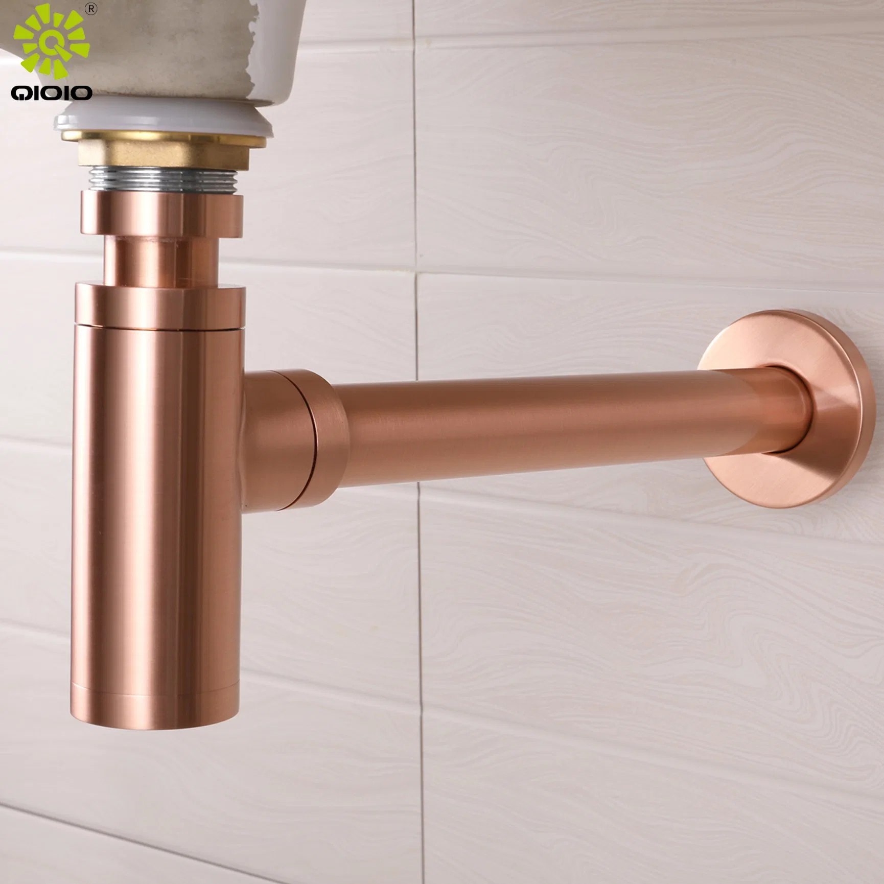 Europe Hot Sell Bathroom Accessory 304 Stainless Steel Color Basin Waste Pipe Drain in Wall Mounted Hidden Drain Tube Trap Siphon Syfon Sifon Siphone