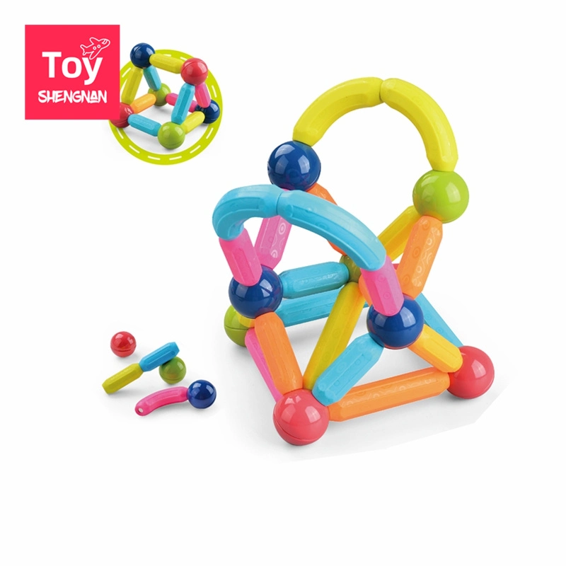 Blocos de íman de telhas Toys Rod Ball Construction Cube 3D