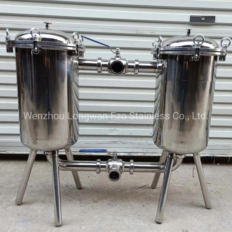 Stainless Steel Food Grade Hygienic Vertical Single/Multi Bag Double Type Filter Housing