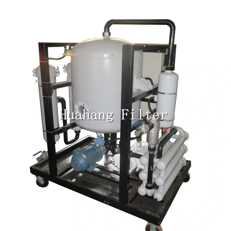 Transformer vacuum lubricating oil purifier for turbine waste oil recycling