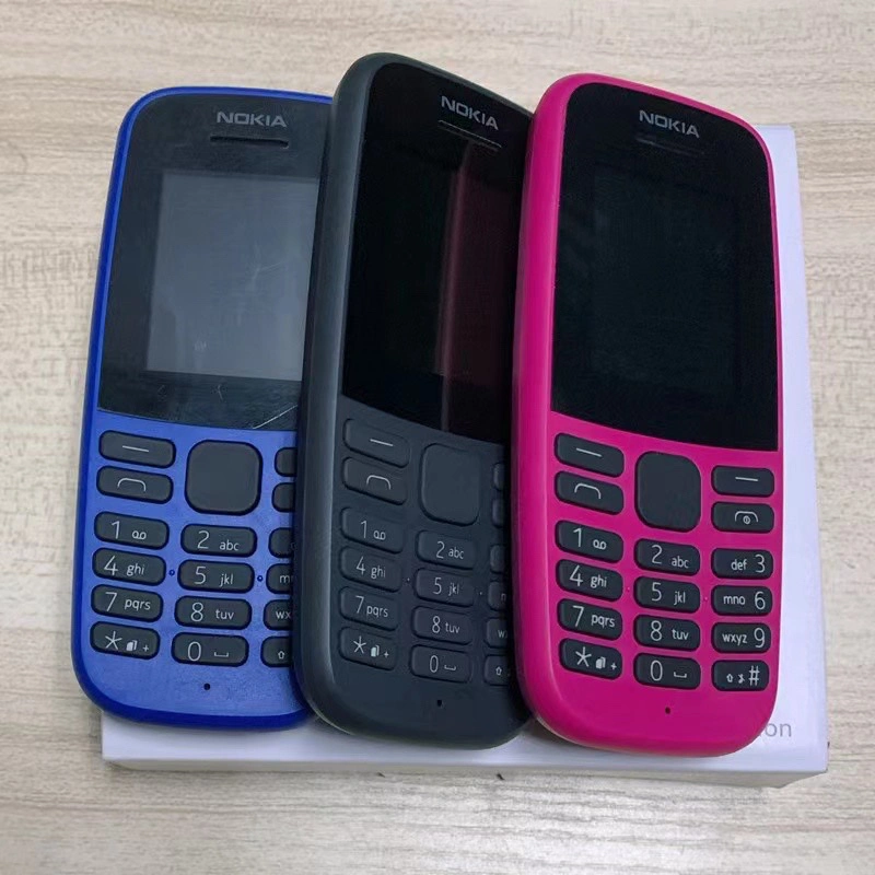 Para Nokia transfronteiras KIA 105 2019 Ta-1174 Botão Banda quádrupla Candy Bar Dual-Card Telefone móvel