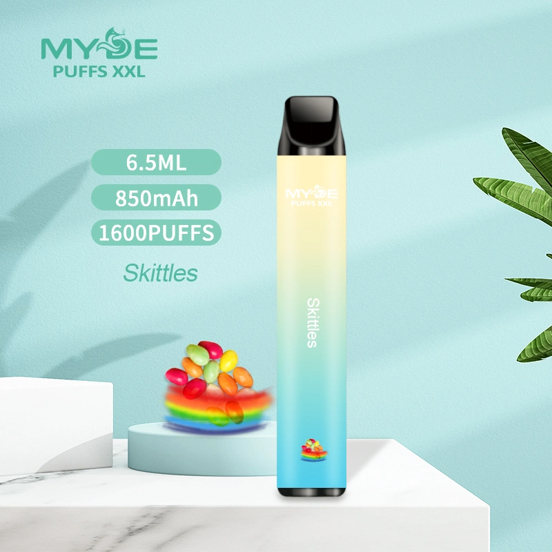 Myde Free Sample Оптовая торговля больше вкусов E Прикуриная одноразовая форма 1600 пух