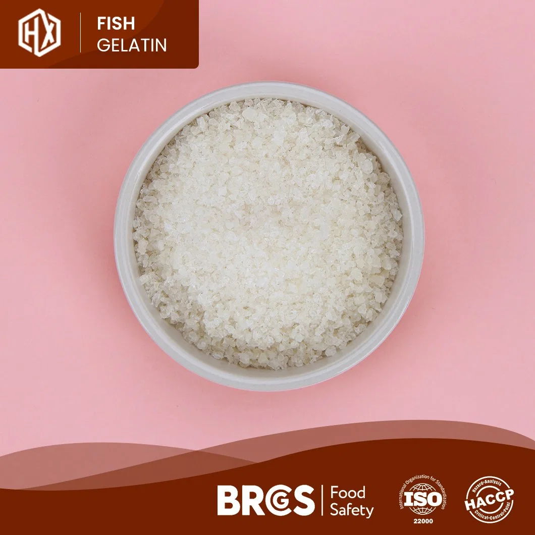 Amostra Haoxiang Disponível Bacalhau Gelatina de pele China Grau Alimentício Bacalhau Pele Fornecedor de gelatina molécula pequena Peso Pharma Bacalhau Gelatina de pele