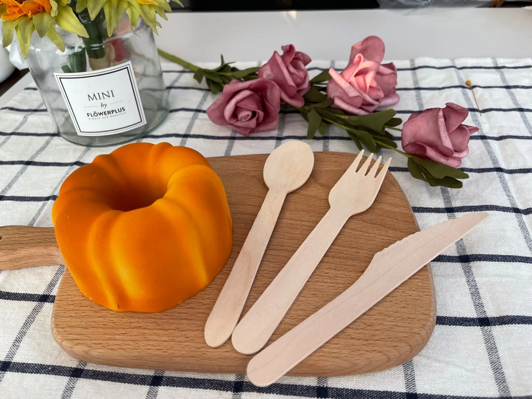 La mejor ensalada de madera pulida cuchara cuchillo tenedor cubiertos para servir comida Decoracion de interiores y decoración del hotel cuchara