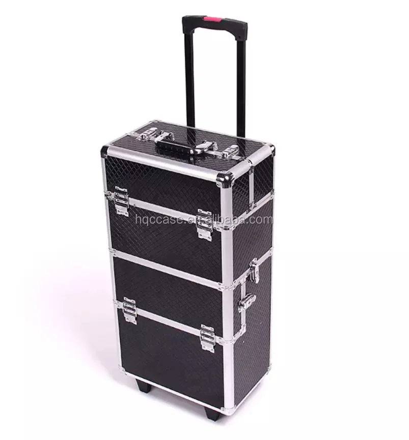 Hot Sale Abroad Aluminum Display Rack Box Large Capacity Travel Cosmetic Box