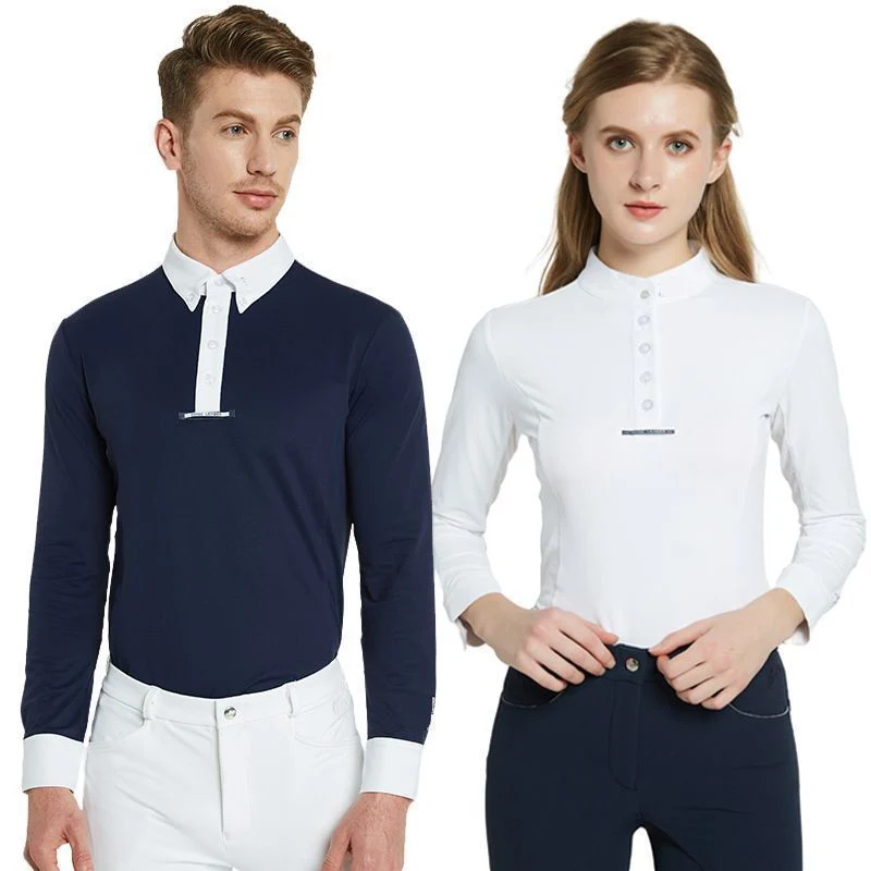 Thermal Long Sleeve Shirt Golf Polo Shirt Polyester Spandex Golf Shirts Plain Men's Sports Wear